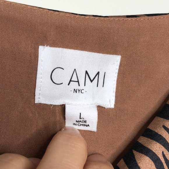 New CAMI NYC silk olivia jungle cami tank large - Picture 8 of 9